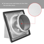 FRESH SPEED 4 Inch Dryer Vent Cover Outside Stainless Steel Wall Vent with Removable Cover and Insect Screen Mesh