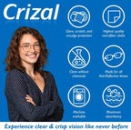 Crizall Eyeglass Cleaning Cloths – 8 Pack Premium Microfiber – Safest Cloth for AR Lenses – #1 Doctor Recommended for Eyeglasses, Screens & Cameras