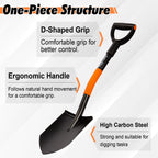 AgroPro Shovel for Digging, Heavy Duty Garden Shovel with Ergonomic D-Handle, Small Shovel for Planting, 32 Inches