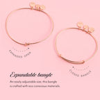 Alex and Ani Bridal Expandable Bangle for Women, Mother of the Bride Charm, Shiny Gold Finish, 2 to 3.5 in