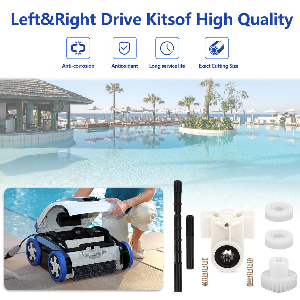 360289 Left Drive Kit & 360290 Right Drive Kit Pool Cleaner Bearings Tune Up Kit for Pentair Kreepy Krauly Rebel & Kreepy Krauly Warrior Pool Automatic Suction Cleaners/Vacuum Drive Axle Assembly
