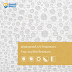 GUARD SHIELD Heavy Duty Tarp 16x20 Feet White Multi Purpose Thick Waterproof Poly Tarp Cover 10mil