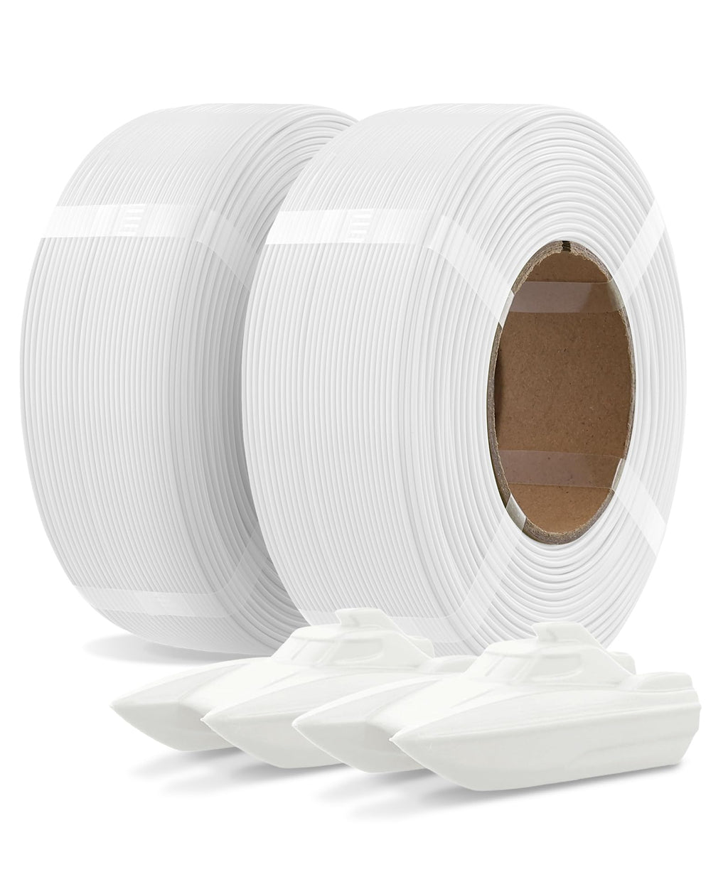 OVERTURE 2 Pack 1kg High Speed Refill PETG Filament, White*2