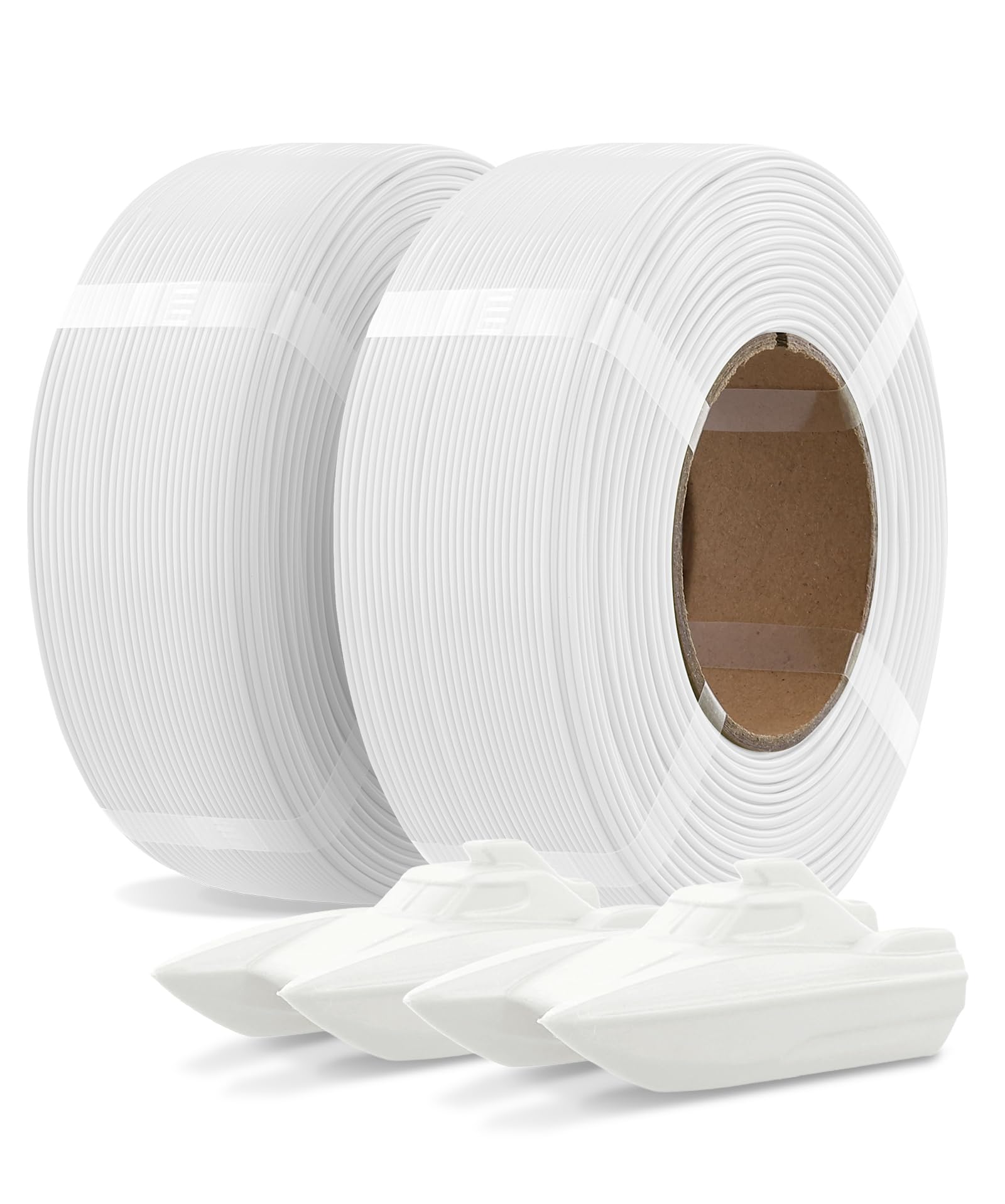 OVERTURE 2 Pack 1kg High Speed Refill PETG Filament, White*2