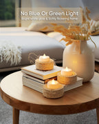 merrynights LED Candles, Tea Lights Candles Battery Operated Bulk, 50-Pack Long-Lasting 200 Hours Flameless Tealight Candles, Realistic Tea Lights for Christmas Halloween Wedding, 1.5'' D X 1.25'' H