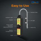 Elitech Freon Leak Detector Halogen Refrigerant Gas Leak Detector HVAC Tester AC Sniffer R22 R410A R134A 1234YF, WJL-6000S
