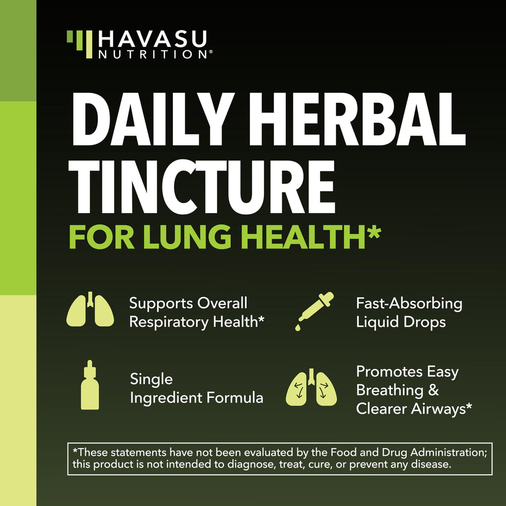 Mullein Drops for Lungs - USDA Organic Mullein Leaf Extract - Respiratory Health and Lung Support Supplement - 2 Fl Oz - Vegan, Non-GMO, and Alcohol Free Formula - Herbal Tincture - 2 Month Supply
