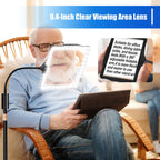 Hands Free Floor Magnifying Glass, with Light and Stand, 3 Light Modes Rechargeable Floor Magnifying,Suitable for Reading, Sewing, Crafts, DIY, Embroidery, Close Work. Magnifiers for Seniors