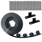 WOCHOLL 2" x 40' Plastic Landscape Edging Border Black, 40 Spikes