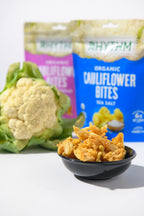 Rhythm Superfoods Crunchy Cauliflower Bites - Organic & Non-GMO, Vegan, Gluten-Free, Vegetable Superfoods - Salted, 1.4 Oz (Pack Of 8)