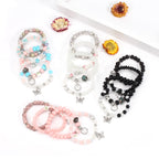 Twinfree Bohemian Bracelets Set for Women, Stackable Boho Stretch Multilayer Colorful Stack Beads Bracelet, Stretchy Beaded Charm Bracelet Ladies 8 Pack