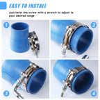 SEKSUALA 16Pack 1" T Bolt Hose Clamps - 304 Stainless Steel Turbo Intake Clamp for Turbo Tubes, Intercooler Pipes, Heavy Duty Radiator Hose Clamps Adjustable Range 34mm-40mm for 1" Hose ID