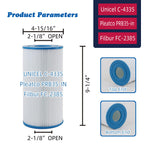 Mamokin C-4335 Spa Filter Replaces Pleatco PRB35-IN, Guardian 409-219, Filbur FC-2385, Unicel C-4335, 03FIL1300, 17-2482, 25393, 303557, 817-3501, R173431, 35 sq.ft, Hot Tub Filter 2 Pack