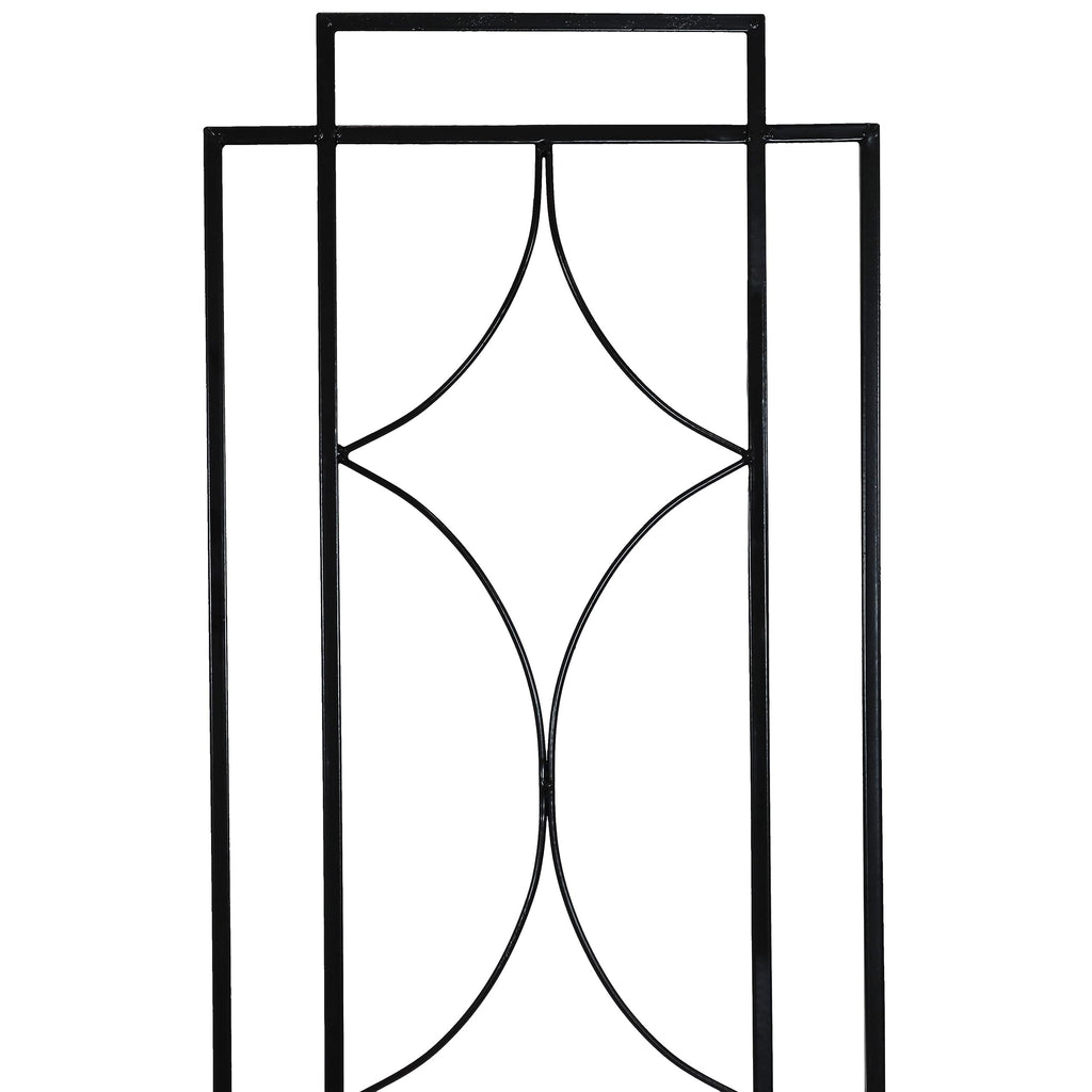 Sunnydaze 60" Black Metal Garden Trellis for Climbing Plants, 2-Pack