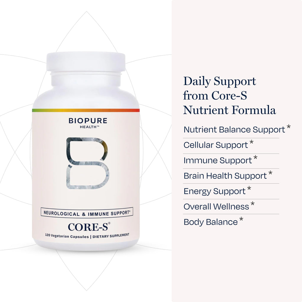 BioPure Core-S Mineral Supplement – Highly Bioavailable Minerals, Vitamins, Amino Acids, & Herbs to Support Nutritional Maintenance, Optimize Metabolism, and Promote Overall Well-Being – 120 Capsules