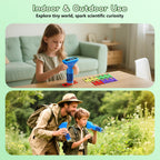 Odatay Microscope for Kids with 12 Slides, 100X-1000X 1080P Digital Handheld Kids Microscope, Mini Portable Pocket Miniscope Science Toys Gifts for 3+ 4 5 6 7 8 9 10 11 12 Year Old Boys Girls, Blue