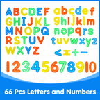 Odoorgames 66 Pcs Translucent Letters and Numbers – Light Table Toys, Manipulatives and Accessories for Enhanced Learning & Fun