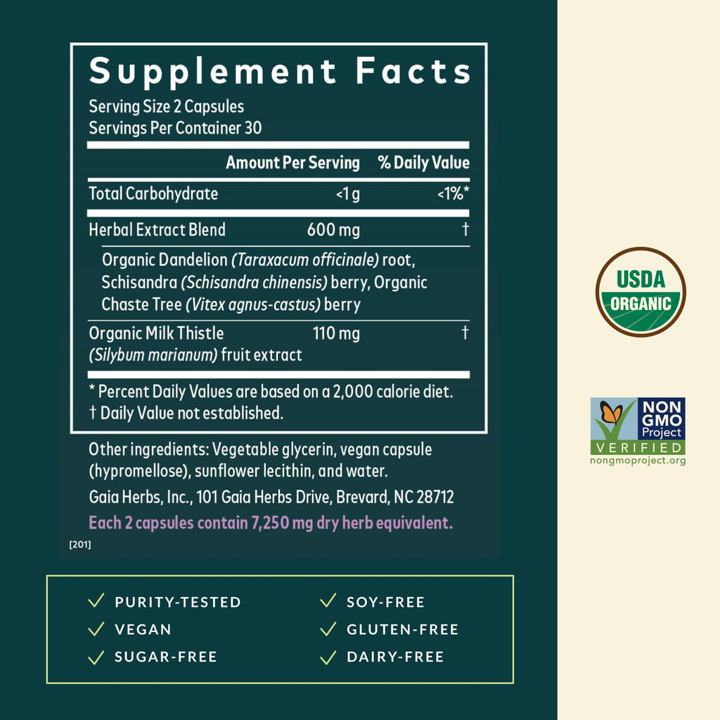 Gaia Herbs Period Cycle Support - Supports Hormone Balance & PMS Relief* - Herbal Supplement with Vitex Berry & Schisandra - Free from Gluten, Dairy & Soy - 60 Vegan Liquid Phyto-Caps (30 Servings)