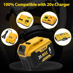2-Packs 8000mAh Replace for Dewalt 20V Max Battery Compatible with DCB206 DCB201 DCB203 DCB207 DCB205 DCB204 Compatible with Dewalt 20V Cordless Power Tools and Chargers
