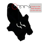 17cm Dolls Clothes Outfit Set for Labubu Dolls - Casual Style Hoodies Costumes for Doll, Black Set