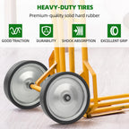 AR-PRO (2-Pack) 10"x2.2" Flat Free Solid Rubber Replacement Tires – 10 Inch Solid Wheels for Hand Trucks, Dollies, Utility Carts, and Wheelbarrows with 2.2" Offset and 5/8" Axle Hole