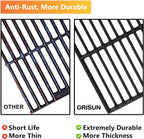 GRISUN Grill Grates for Pit Boss Austin XL, Rancher XL Wood Pellet Grills, Heavy Duty Cast Iron Grill Grids for Pit Boss 1000 Series Grills, 3 PCS