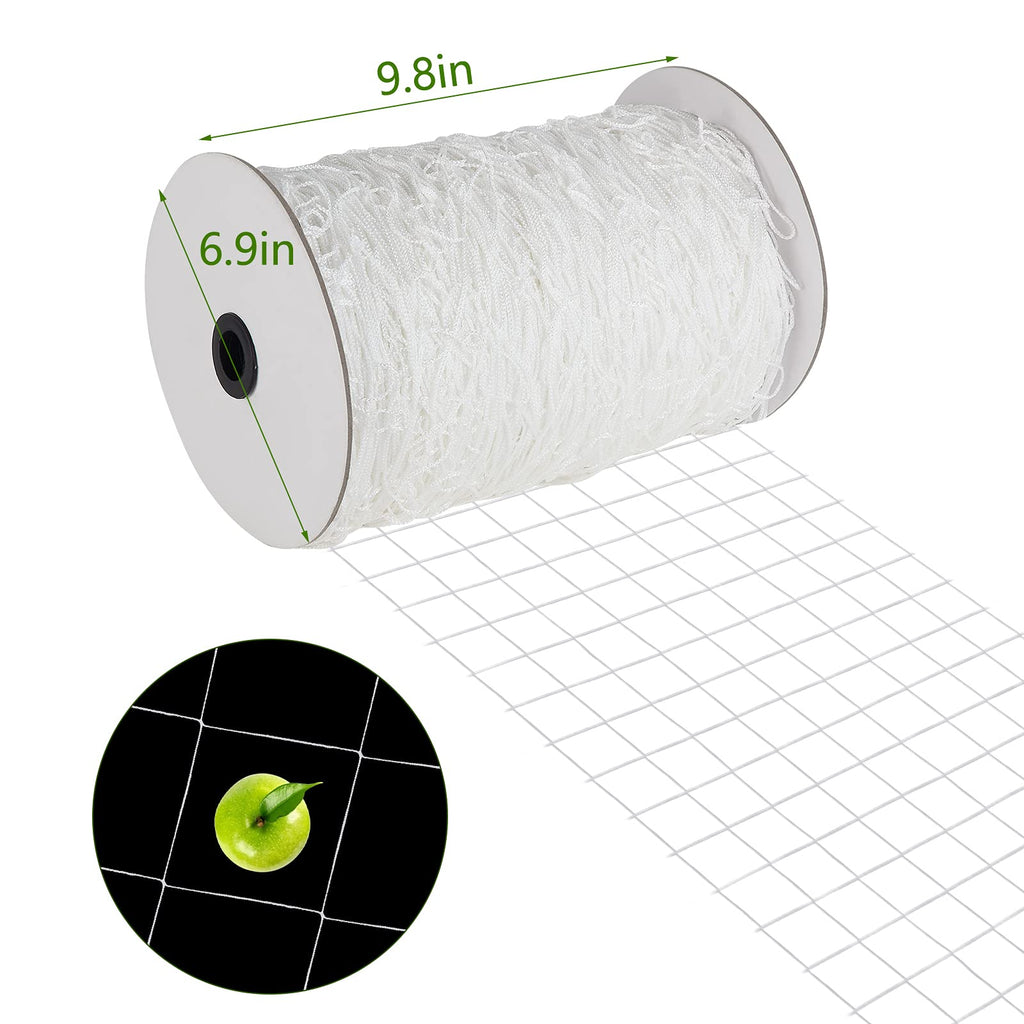 Toolazy Trellis Netting 5 x 350 ft - Heavy Duty Nylon Garden Netting with 6 Inch Mesh, Soft Plant Support Net for Tomatoes, Cucumbers, Peas, Vine Climbing Vegetables, Indoor Outdoor Greenhouse
