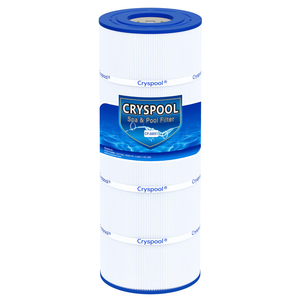 Cryspool® 08051 Filter Compatible with XStream CC1750, CCX1750RE, PXST175, C-8317, FC-1301, 175 Sq. Ft Pool Filter Cartridge, 1 Pack