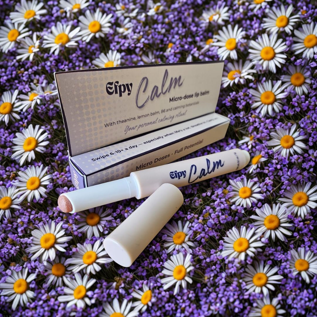 Efpy Micro-Dose Lip Balm | With Vitamins and Wellness Actives | Functional Beauty for Mind, Mood & Energy (Choose Your Formula: Calm, Curb, Perk) (Calm - Lavender & Chamomile)