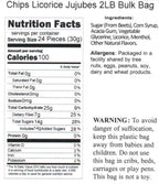Chipurnoi Chips Licorice Jujubes 2Lb Bulk Bag