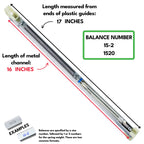 15-3 1530 Window Balance Spring Replacement, Overall Length 17", Block and Tackle Cartridge Channel Balance, CWH Premium Window Balancer Replacement, Stamped Size 15-3