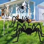 Halloween Giant Spider Decorations Outdoor: 3 Pack Realistic Spiders Props