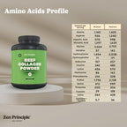 Zen Principle Grass-Fed Agglomerated Collagen Peptides 5 lb. Anti-Aging Hydrolyzed Protein Powder for Healthy Hair, Skin & Joints. Paleo and Keto Friendly, GMO and Gluten Free, Pasture-Raised Bovine.