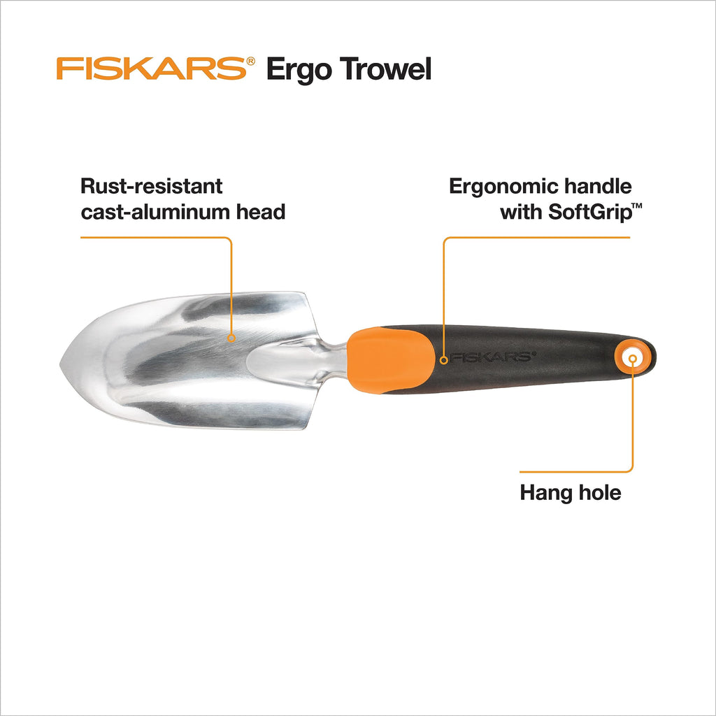 Fiskars Ergo Garden Trowel, Hand Tool for Digging & Planting, 6-Pack