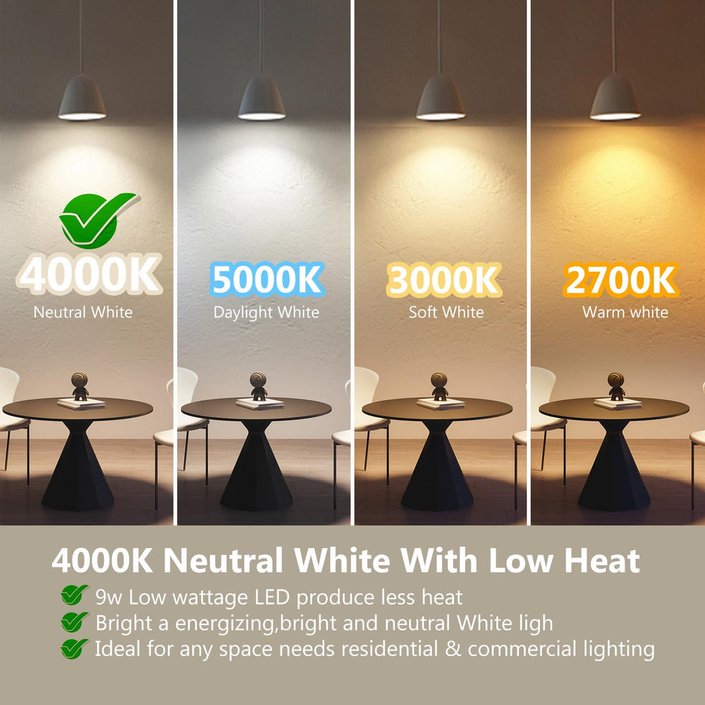 DAYBETTER BR30 LED Bulb Indoor Flood Light Bulbs, 65W Equivalent Dimmable LED Bulbs, 4000K Neutral White, 850 Lumens E26 Base, Recessed Can Bulb for Living Room Bedroom Dining Room Bathroom, 6 Pack