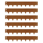 Cor-Ten Steel Landscape Lawn Edging, 40" L x 6" H,6 Pack Steel Edging for Landscaping,Metal Landscape Edging, Metal Edging for Landscaping(180 Degree Bend, Rusted)
