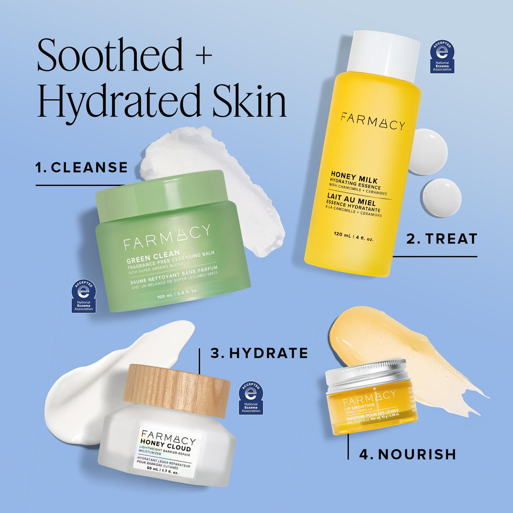 Farmacy Honey Cloud Face Moisturizer Cream - Lightweight Face Lotion with Hyaluronic Acid + Peptides - Breathable Moisture + Barrier Repair - Facial Moisturizer for Combo, Sensitive + Oily Skin (50ml)
