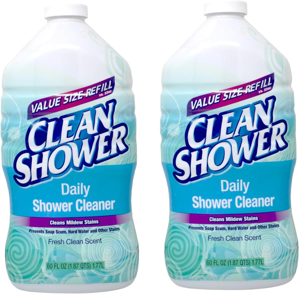2 Set / Clean+Shower++No+Scent+Basin+Tub+and+Tile+Cleaner++60+oz.+Liquid