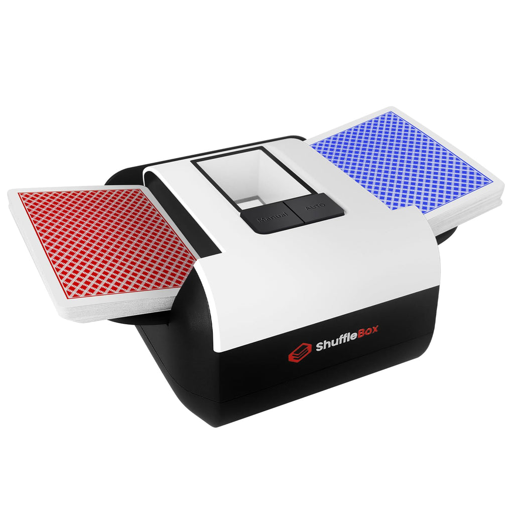 ShuffleBox Automatic Card Mixer S1 with Built-in Rechargeable 2000mAh Battery, Ultra-Silent 2-Stage Mixing Machine