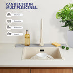 Stone Faucet Mat for Kitchen Sink, Faucet Mat Fast Drying Diatomite, Sink Splash Guard Water Absorbing Stone Tray for Sink, Counter Protector for Kitchen & Bathroom