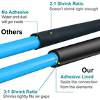 1-1/2(39mm) Heat Shrink Tubing - 3:1 Marine Grade Shrink Wrap - Large Waterproof Wire Cable Heat Shrink Tubing with Adhesive Lined - Industrial Heat Shrink Pipe Insulating Sleeve,5 Ft