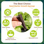 Hapxalie 150 Pack Grow Sponges for Hydroponics, Replacement Root Growth Sponges Compatible with AeroGarden, Seed Starter Pods for Hydroponic Indoor Garden System (Cone)