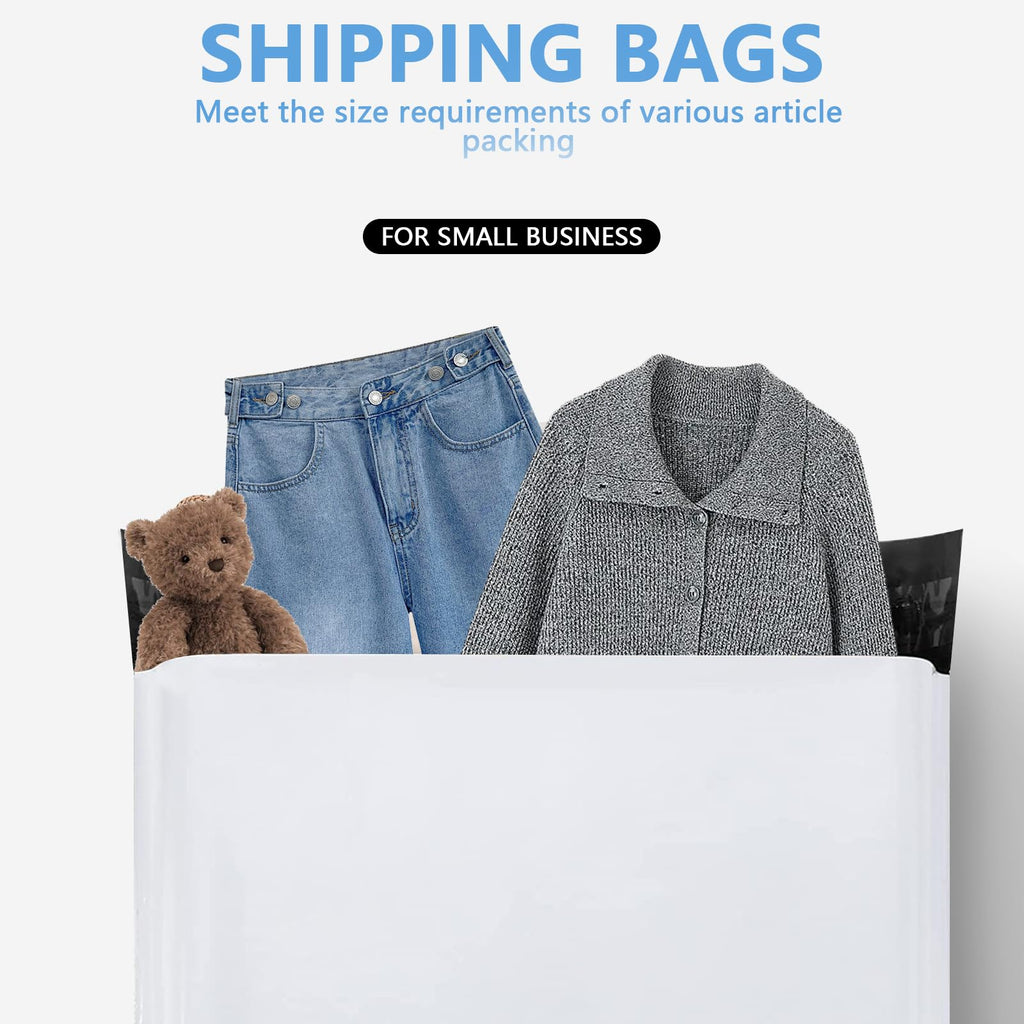 Myrvexel 100Pack 24x26" White Poly Mailers - Self Sealing, Waterproof & Tear-Resistant Shipping Envelopes for E-Commerce, Clothing, Books & Small Business