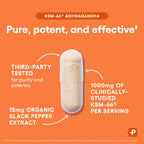Physician's CHOICE KSM-66 Ashwagandha Root Powder Extract 1,000mg - Organic - with Black Pepper for Maximum Absorption - 5% Withanolides - Stress, Mood & Athletic Support - 60 Vegan Capsules