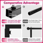 Xiomot Over Table Rod Stand with Clamp 2 Pack Black Table Arch Banner Stand