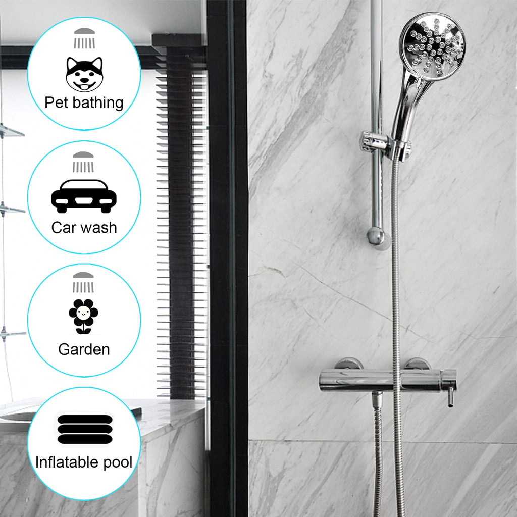 TEELLA 118" Shower Hose, Extra Long 304 Stainless Steel Handheld Shower Head Hose Extension/Replacement, Flexible & Durable, G1/2 Universal Insert & Nut