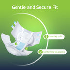 4-5xl Adult Diapers for Women and Men - 8 Bariatric Disposable Briefs with Tabs and Stretchable Side Panels - 100% Breathable with Maximum Absorbency