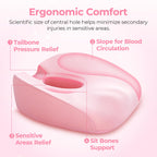 AUVON Innovative Donut Pillow Hemorrhoids Scientific Center Hole and Tailbone Cutout, Orthopedic Pain Relief Donut Seat Cushion for Coccyx, Sciatica, After Surgery Sitting Relief