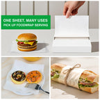 EcoDispose Precut POP UP Deli Paper Sheet, 200 Pack, 6" x 10.5", White