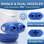 Bath Jets for Tub with Jet Massage and Bubble Mode, Bathtub Jets for Tub with 360° Rotatable Single and Dual Nozzles, the Lever-lock Suction Cups, and Handle. Jets for Bathtub at Home for Relaxation